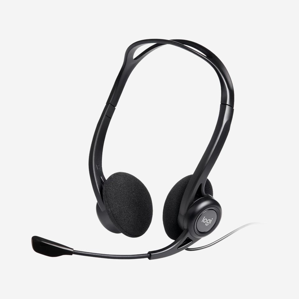 LOGITECH-960-USB-HEADSET.jpg هدست لاجیتک LOGITECH 960 USB-HEADSET - تصویر 1